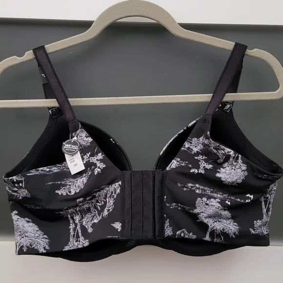 38F Black and White Graphic Print Bra - Picture 6 of 8